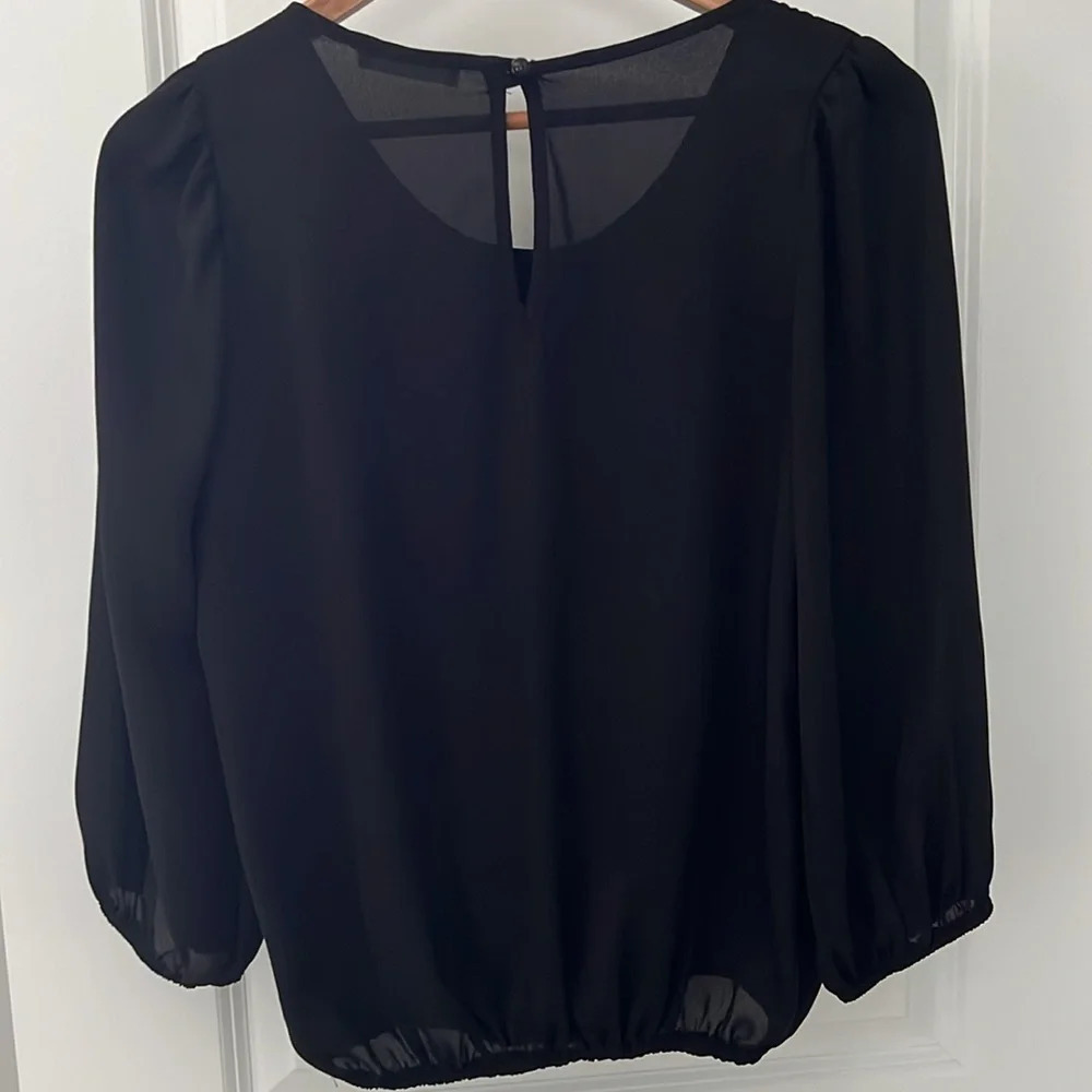 black Top with sheer sleeves A’gaci